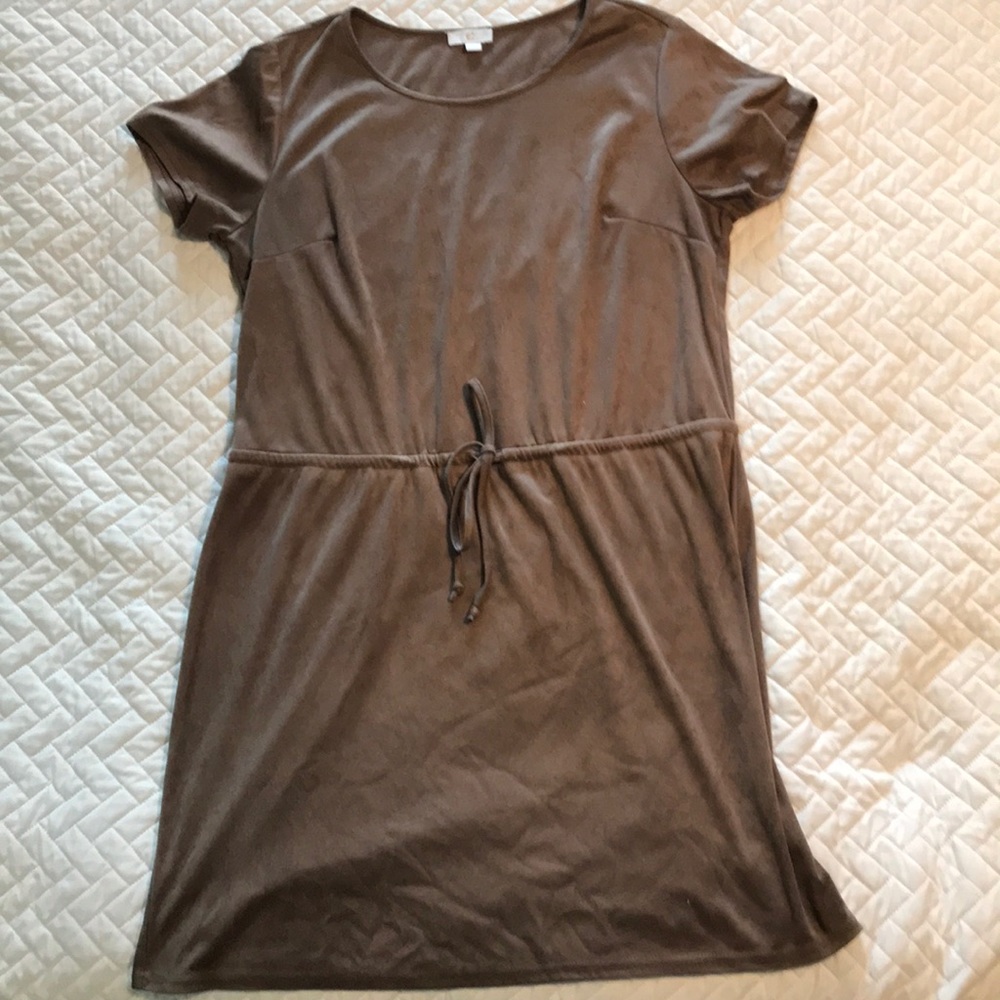 Tan Suede like Dress